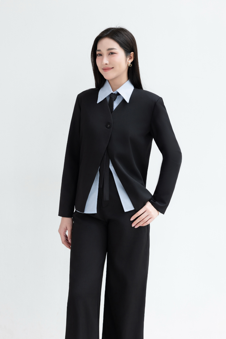 Áo khoác blazer nữ Sower form regular đệm vai hai lớp Lari modern blazer - K01