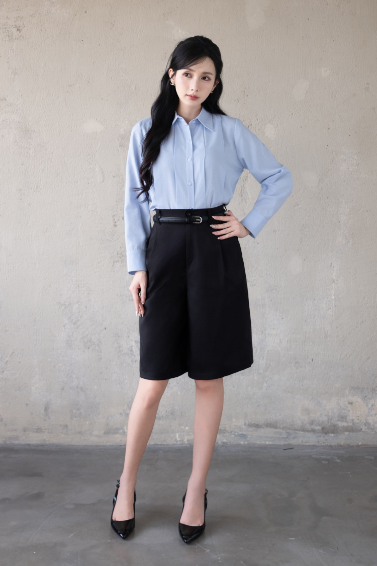 Alternative view of Quần lửng nữ Sower ống rộng ly trước 2 lớp mềm mại dễ phối đồ - QS02